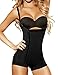 Burvogue Women's Clip&Zip Latex Tummy Control Body Shapewear (Large, Black)