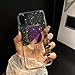 Produktbild Misstars Glitzer Flüssig Hülle für iPhone 7 Plus / 8 Plus (5,5 Zoll), Luxus Bling Sterne Pailletten Transparent Hart PC + Weiche TPU Handyhülle mit Kreativ 3D Weinglas Design Schutzhülle, Lila