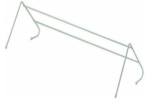 Q & H QUALITY HOUSEHOLD Q&H 2 Tier Clothes Radiator Airer for Indoor Limited Laundry Space - Portable 50cm Washing Line Balcony Cloth Drying Rack - Lightweight Non-Slip Airers Rubber Feet Cap Easy To Install Rail (1)