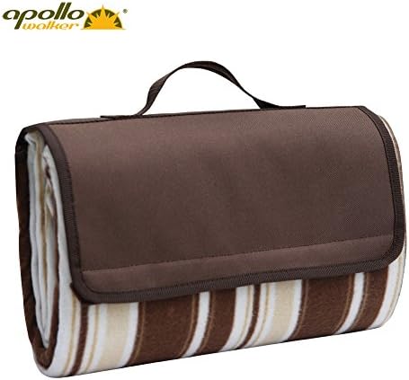 Apollo Walker Picnic Blanket Collapsible Waterproof Roll up for Festival Travel Outdoor Camping (148 x 200 cm, brown)