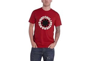 ROCK OFF OFFICIALLY LICENSED PRODUCTS Red Hot Chili Peppers T Shirt Classic Asterisk Band Logo Official Unisex Red