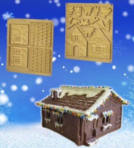 Forvel Easy Silicone Festival Christmas Gingerbread House and Chocolate Biscuit Baking Mold Kit - Large by Forvel
