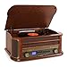 Price comparison product image auna Belle Epoque 1908 • Stereo system • Record player • Retro design • Belt drive • Stereo speakers • Radio tuner • USB slot • CD player • Cassette deck • Digitizing function • Wooden housing • brown