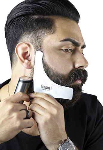 Premium Bartpflege Set | Edelstahl Bart Schablone und Bartbürste | Rasur und Pflege wie vom Barbier | gleichmäßiges auftragen von Bartöl | wohltuende Massage durch abgestufte Wildschweinborsten | Styling rasieren und trimmen leichtgemacht | Made in Germany | Anleitungsvideo | Gratis E-Book - 6