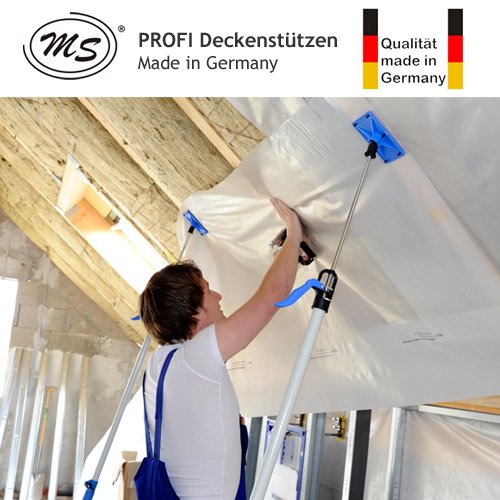 PROFI Universal Deckenstütze mit Standhhilfe – Die dritten Hand – 1.210-2.870mm – Tragkraft 40 kg – Made in Germany – MS-US2000 - 2