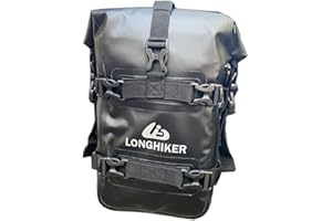 wisoolkic Motorcycle Bumper Frame Side Guard Crash Bars Waterproof Bag Universal Fast Release Repair Engine for Backpack Black