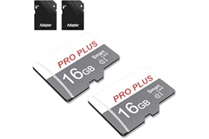 BLIKSEM 2 Pack Tarjeta De Memoria 16GB con Adaptador SD, Tarjeta De Memoria De Alta Velocidad, UHS-I C10 A1, Tarjeta TF para Tablet/Móvil/Fotocámara/Audio del Coche/Consola De Juegos (TF183 16GB)