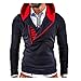 Produktbild Elecenty Herren Slim Fit Halfzip Jacke Kapuze Hoodie Sweatshirt Kapuzenpullover Outwear Hoodie Männer Sweatjacke Kapuzensweater Strickpullover Kapuzenjacke Tops (L, Dunkelgrau)