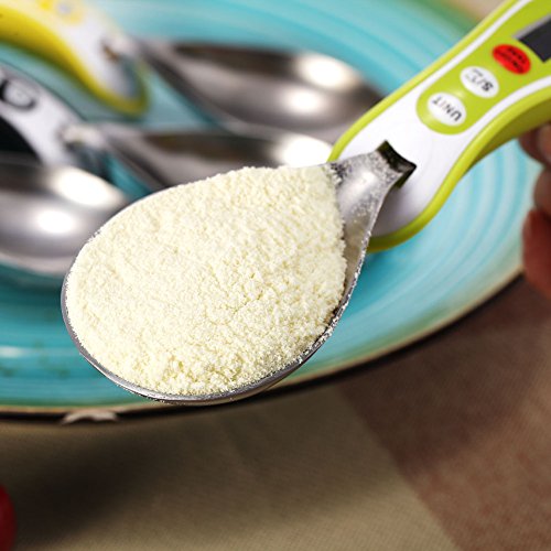 Demiawaking Multifunktionale Elektronische LCD Digital Messlöffel Balance Gewicht Waage für Küche Lebensmittel,Milchpulver, Labormaßstab USW. (Schwarz) - 3