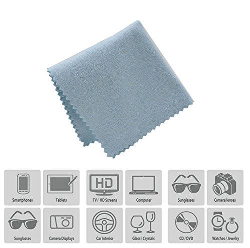 Elfenstall Set 5 x Microfaserreinigungstuch aus Microfaser Reinigungstuch 15 x 15 cm in blau, für alle Smartphones Kameras Tablet PCs – Bildschirm Tuch – Displayreinigungstuch - 8