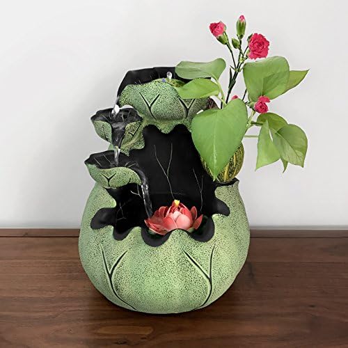 Chinese office feng shui lucky water fountain round the living room decoration decoration decoration humidification tank,Johuan (Lian Peng) 27.5*35cm