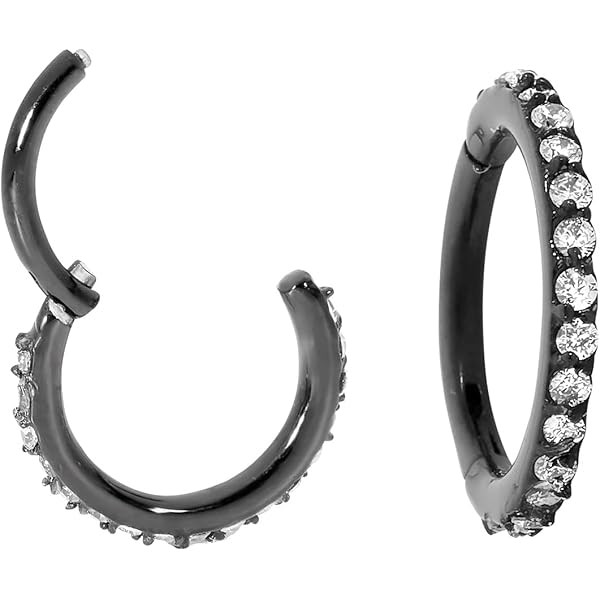 2 Anelli Naso Piercing 18G 8/10mm - Acciaio Chirurgico 316L, Ipoallergenico, Per Setto/Elice - Foto 7