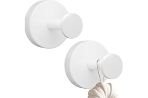 YUNISS 2 Pezzi Ganci a Ventosa, Portata 5 KG, Acciaio Inox Gancio Accappatoio Doccia, Senza Foratura Gancio Ventosa Bagno, Riutilizzabile, per Cucina, Servizi Igienici, Cucina, Ufficio -Bianco