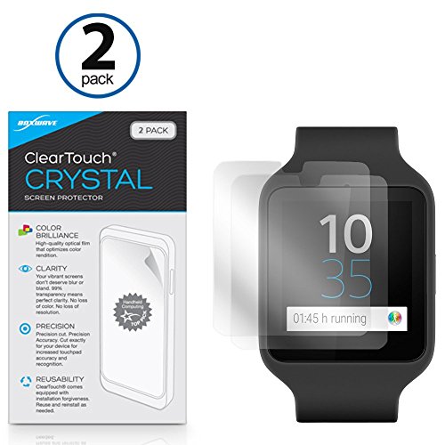 BoxWave ClearTouch Crystal Displayschutzfolie für Sony Smartwatch 3 SWR50, schützt vor Kratzern