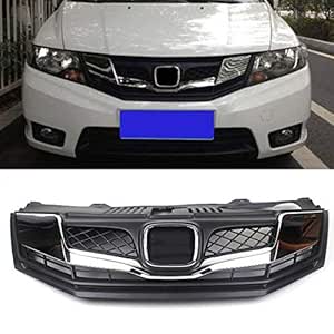 Fidgetgearsilvery Car Front Hood Centre Grille Modified For Honda City 2009 2011 Amazon In Car Motorbike