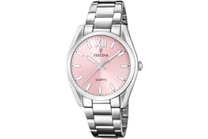 Festina Reloj Mujer F20622 Boyfriend Caja de Acero Inoxidable 316l Plateado Correa de Acero Inoxidable 316l Plateado