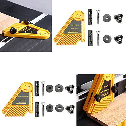 MOHOO 2x Featherboards Feder Loc Brett für Tischsägen Router & Tabellen Zäune Werkzeuge Gehrungsfugenlehre Slot Fenster und Türen DIY fuer Holzbearbeitung und Industriewesen usw. - 4