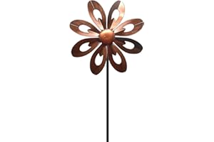 TITA-DONG Garden Wind Spinner - Metal Stake Kinetic Sculpture for Outdoor Yard, Patio & Lawn - Premium Copper