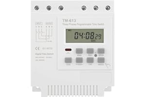 JADESHAY Contrôleur de Minuterie 380V, Minuterie Programable TM-613 380V 16A 3 Phases Interrupteur De Minuterie De Relais Temporel Programmable
