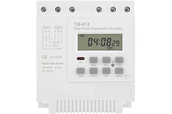 380 V timerbrytare, elektronisk timer brytare timerkontroll, trefas timerbrytare, TM-613 timeromkopplare