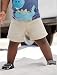 M&Co Baby Boy Cotton Summer Elasticated Waist Comfort Canvas Shorts Stone 12/18 Mnth