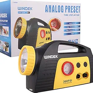 WINDEK RCP_C25B_1901 Analog Preset Tyre Inflator, Black, 320 * 120 * 190 mm