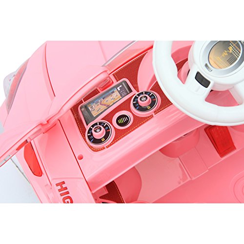 Elektrisches Elektrofahrzeug 12V mit elterlicher Fernbedienung - elektrischer rosa BMW für Kinder