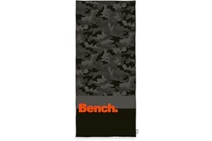 Bench Strand- und Saunatuch, Nature Inspired, 80x180 cm, 100 % Baumwolle, Velours, Mit Aufhänger, Farbe: Grau Tarnmuster, Art