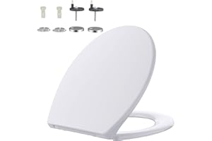 Rainsworth Nano Glaze - Coperchio per WC a forma di O, Urea, formaldeide, con abbassamento automatico, ergonomico, antibatterico, universale