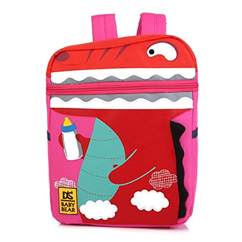 Preisvergleich Produktbild Lounayy Kinder Rucksack Schulrucksack Karikatur Drucken Kindergartenrucksack Ultralight Schulranzen Kawaii Schule Rucksack Jungen Mädchen Unisex Rucksäcke 1 Bis 4. Klasse (Color : Rosa)