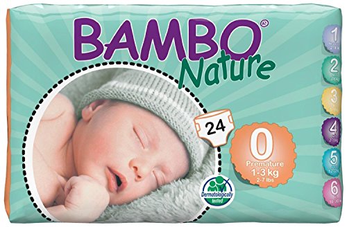 Bambo Nature Premature Eco Nappies, Size 0, 24-Piece