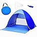 Produktbild Pop-Up Familien Sonnenschutz Strandzelt, UV Schutz Strandmuschel, Selbstaufbauend Automatisch Strand Sonnenschirm Regenschirm, Tragbar Blau (Blau) 145X165X110 CM