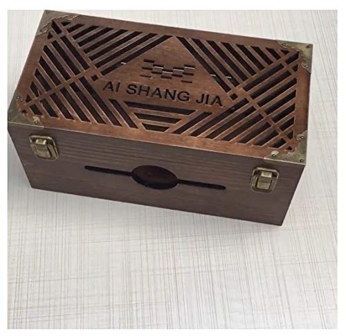 YOSPOSS KZ5327-W976 - Caja organizadora de escritorio (madera, 29 x 15 x 13 cm), diseño de esquina, color cobre