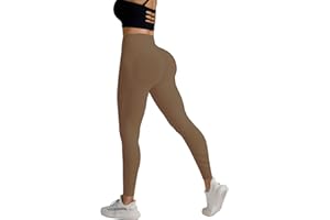Zhiaek Mallas Deporte Mujer Cintura Alta Leggins Mujer Push Up Elástico Sin Costuras Pantalon Deporte Ropa Deportiva Mujer para Yoga Fitness Pilates Training