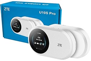 ZTE U10S Pro Wi-Fi 6 GHz Wi-Fi 4 Router, 4G+ LTE, 32 Geräte, 10 Stunden Akku, global, 2,4 GHz, 5 GHz, weiß
