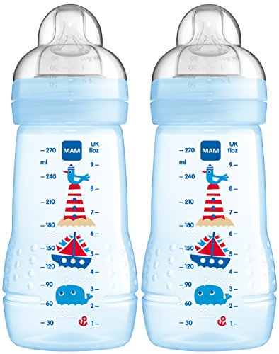 MAM Easy Active Baby Bottle 270 ml, Babyflasche, Doppelpack
