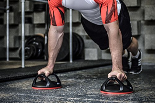 adidas Liegestützgriffe Swivel Push Up Bars, schwarz-rot, ADAC-11401 - 4