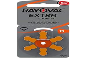 Rayovac Extra Advanced Batterie Acustiche Zinco Aria, Formato 13 Value Pack da 60 Batterie, Arancione