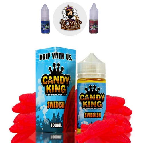 Candy King Sweets - Cookie Dessert E Liquid Milkshake Vape Juice - 0mg 120ml - N0 Nicotine by - Drip More - High VG ***Free Royal Vapery Sticker with Each Order*** (Swedish)