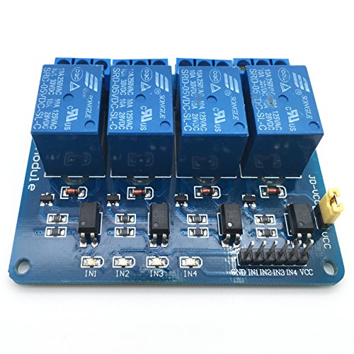 MaxDirectX Relay Module 4 Kanäle RelaisModul Brett 5V Für for Arduino UNO 2560 1280 ARM PIC AVR STM32 4-CH 5V 4 Kanäle Relais Modul-Brett für Arduino TTL Logik PIC DSP AVR ARM Relais Modul - 4