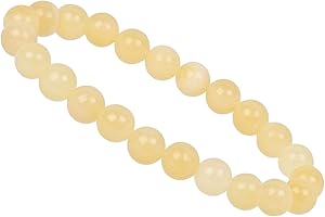 ELEDORO echtes Edelstein Perlen Armband - Natürliche Chakra Power Steine, Stretch Design, 8mm