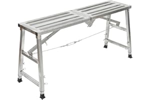 Cozyel Piattaforma di lavoro in alluminio, fino a 200 kg, regolabile in altezza, 60 – 90 cm, pieghevole e portatile, per la casa e l'officina