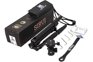 SIRUI Travel Tripod NT-1005X with E-10 Ball Head, Monopod, Universal Portable Compact lightweight Aluminum Camera Tripod, Arca-swiss Compatible, 55. 1", 17.6lbs Payload