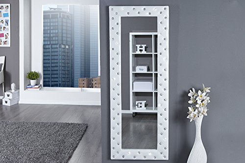 Pompöser Spiegel BOUTIQUE 170×60 weiss mit Strassknöpfen - 3