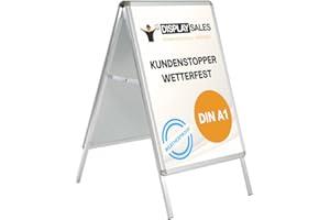 ‎DISPLAY SALES DISPLAY SALES Kundenstopper Outdoor | DIN A1 Plakatständer | Gehwegaufsteller für den Außenbereich | PET Schutzfolien in DIN A1 | Poster Aufsteller | Kundenstopper a1 wetterfest