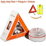 ✅ PACK DE EMERGENCIA: Pack para la asistencia en carretera compuesto por: x1 Help Flash + x1 Chaleco Reflectante + x1 Triángulo Reflectante