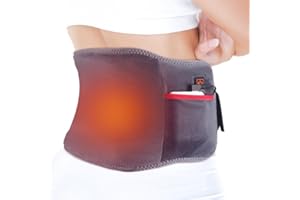 Comfheat kabellos Heizkissen für Rücken Bauch Lenden Schmerzlinderung,Wärmegürtel Rücken，Heizgürtel mit 3 Heizstufen，45min Auto-Off,Elektrisches Wärmekissen ideale Geschenke
