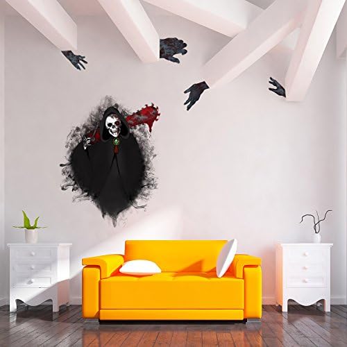 OLSR® Chainsaw Skull Belial's Hand Horrid Wall Stickers Play Room Kids Room Decor Waterproof Cool Art Mural Decal Sticker Wallpaper (Skull)