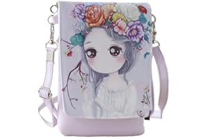iNszkoos Teens Girls Kids Students Cute Cartoon Theme Mini Shoulder Bags Cross Body Bags Leather Key Coin Cell Phone Purse Small Wallet Pouches Clutch Handbag Gifts Bag for Girls