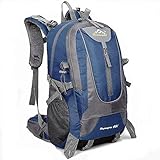 40L Hommes Outdoor imperméable respirant Sports Sac à dos Voyage Randonnée Camping Sac à dos Sac de vélo Meilleur cadeau de Noël (Bleu foncé)
